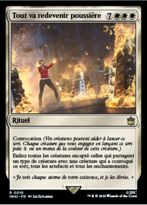 Tout va redevenir poussière