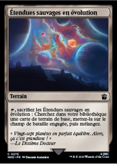 Étendues sauvages en évolution