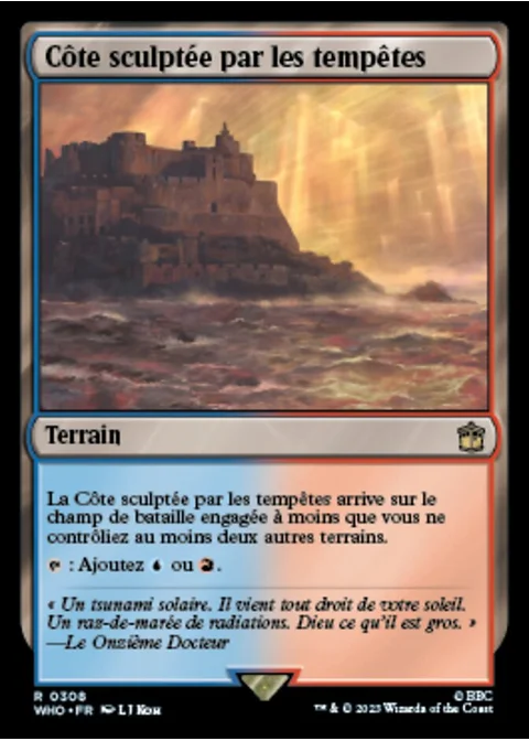 Côte sculptée par les tempêtes