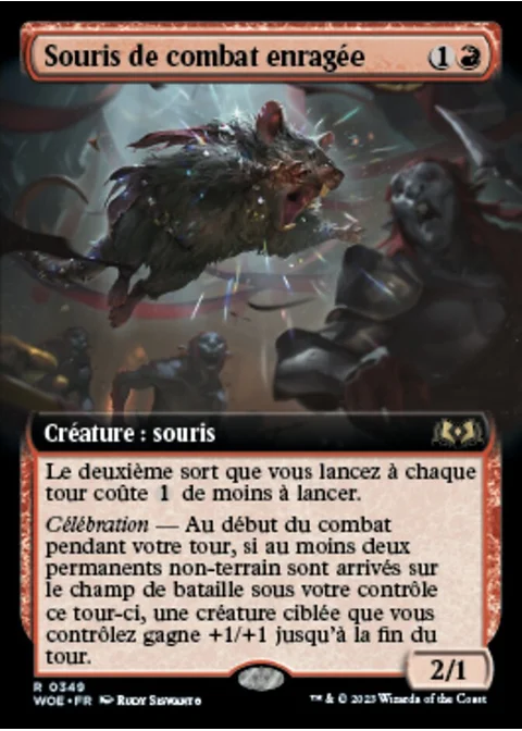 Souris de combat enragée