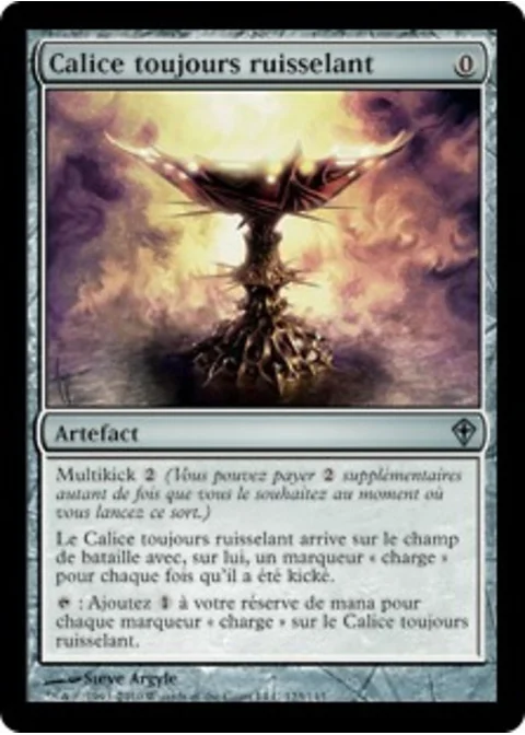 Calice toujours ruisselant