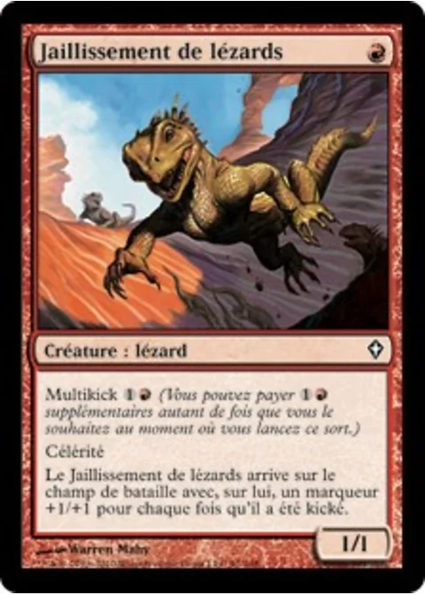 Jaillissement de lézards