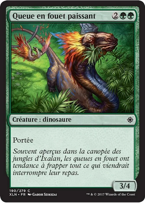 Queue en fouet paissant