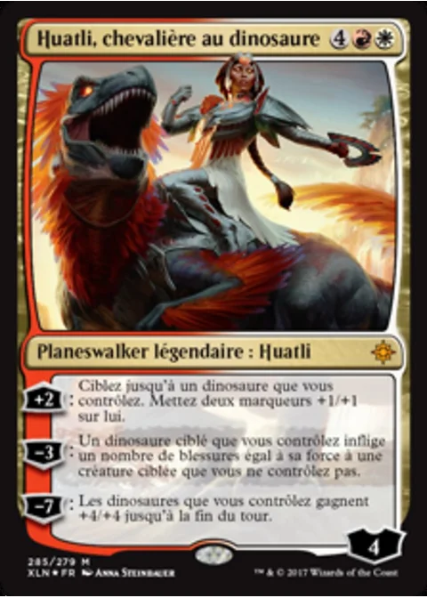 Huatli, chevalière au dinosaure