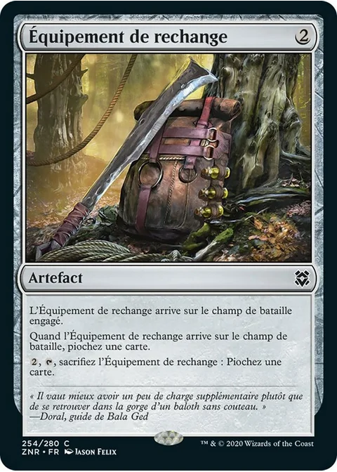 Équipement de rechange