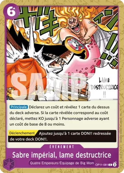 C - Sabre impérial, lame destructrice