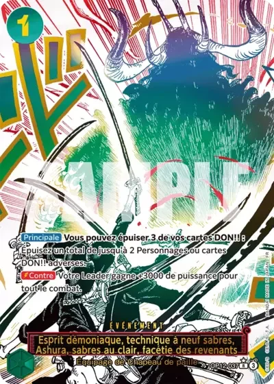 R - Esprit démoniaque, technique à neuf sabres, Ashura, sabres au clair, facétie des revenants (Version 2)