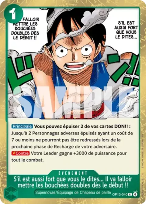 Sil Est Aussi Fort Que Vous Le Dites Il Va Falloir Mettre Les Bouchees Doubles Des Le Debut