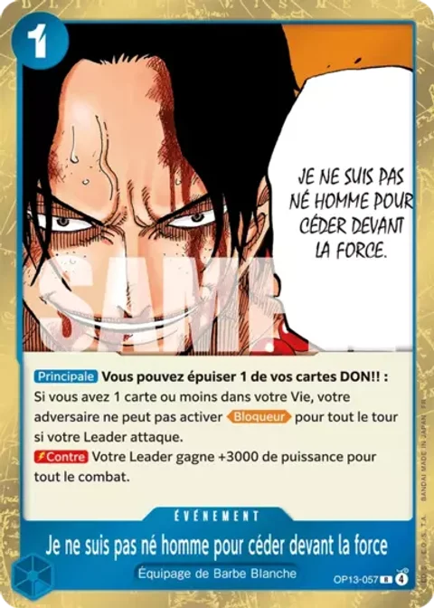 Je Ne Suis Pas Ne Homme Pour Ceder Devant La Force