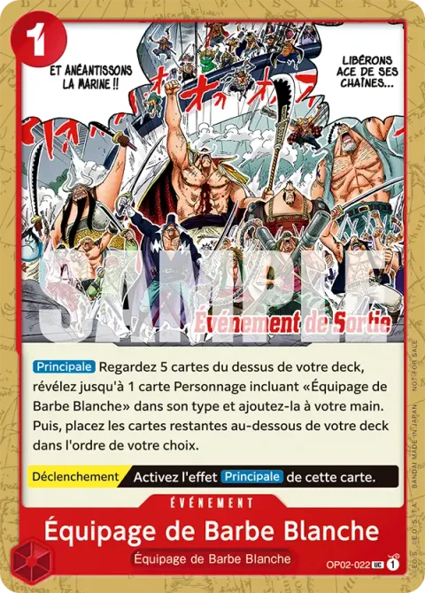 OP02-022-UC - Équipage de Barbe Blanche (Pack d'Événement de Sortie ST-15～ST-20)