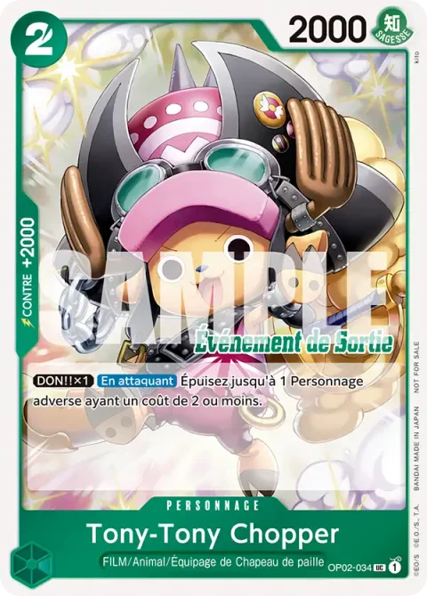 OP02-034-UC - Tony-Tony Chopper (Pack Winner d'Événement de Sortie ST-15～ST-20)