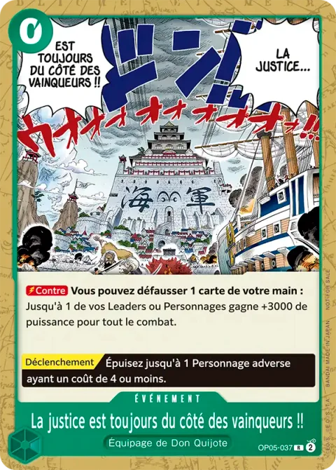 OP05-037-R - La justice est toujours du côté des vainqueurs !! (Pack de Bienvenue Vol.1)
