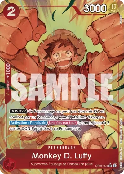 SR - Monkey D. Luffy (PRB01 Alternative Art)