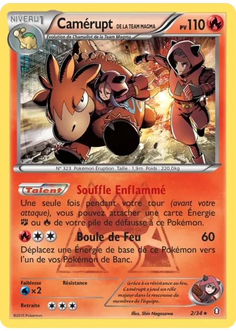 Camérupt de la Team Magma
