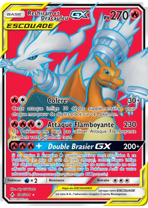 Reshiram et Dracaufeu GX