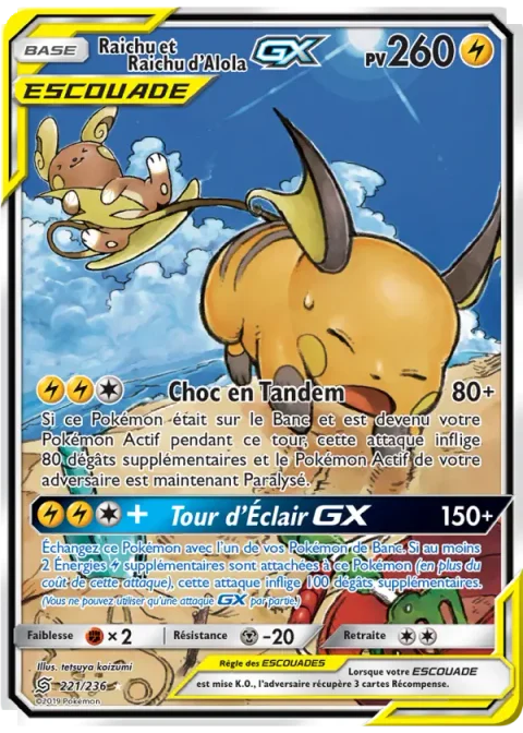 Raichu et Raichu d’Alola GX