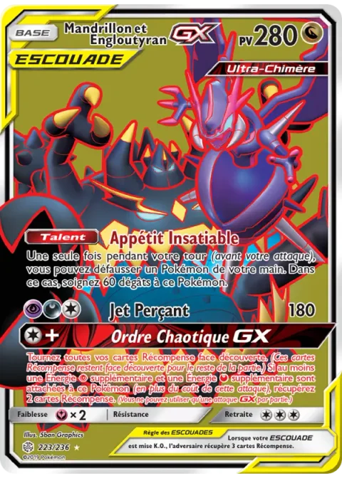Mandrillon et Engloutyran GX