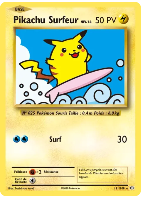 Pikachu Surfeur
