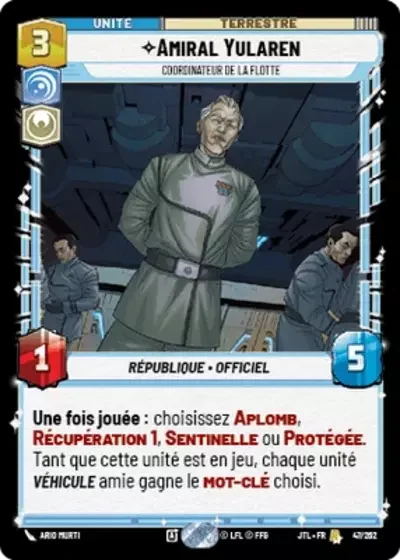 Amiral Yularen, Coordinateur De La Flotte