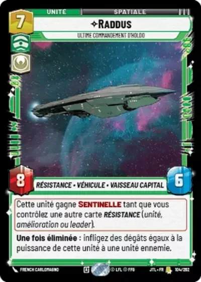 Raddus, Ultime Commandement D'Holdo