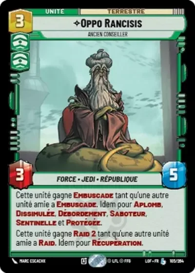 Oppo Rancisis, Ancien Conseiller