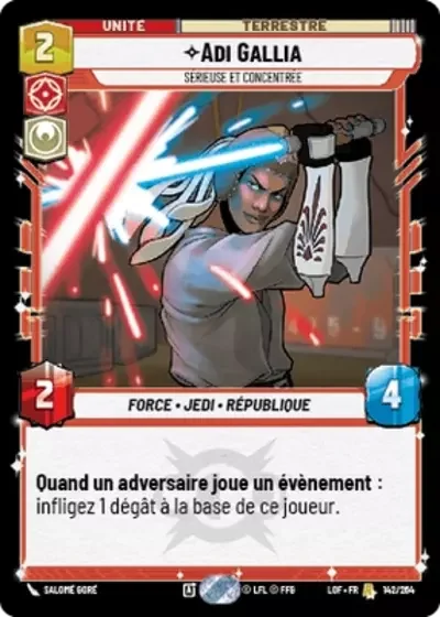 Adi Gallia, Sérieuse Et Concentrée