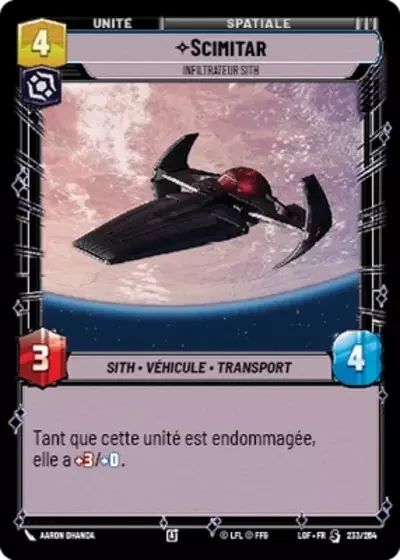 Scimitar, Infiltrateur Sith