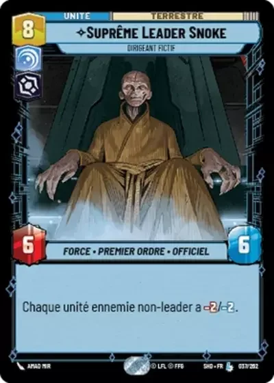 Suprême Leader Snoke, Dirigeant Fictif