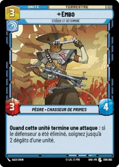 Embo, STOÏQUE ET DÉTERMINÉ