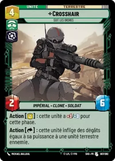 Crosshair, SUIT LES ORDRES