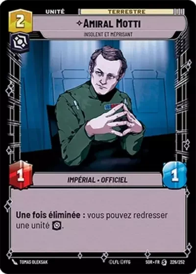 Amiral Motti, Insolent Et Méprisant