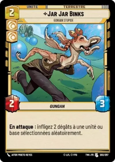 Jar Jar Binks, Gungan Stupide