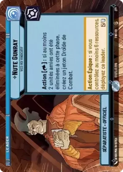 Hyperspace Nute Gunray Vice Roi Vindicatif