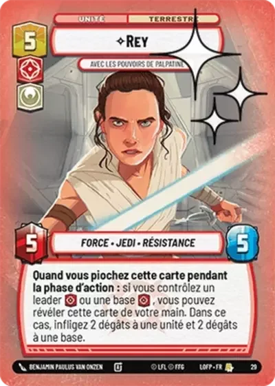 Weekly Play Foil Rey Avec Les Pouvoirs De Palpatine